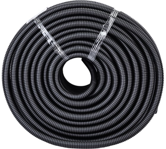 Изображение товара Гофрированная труба ЭРА ПНД черный d 25мм с зонд. легкая 75м Б0036826