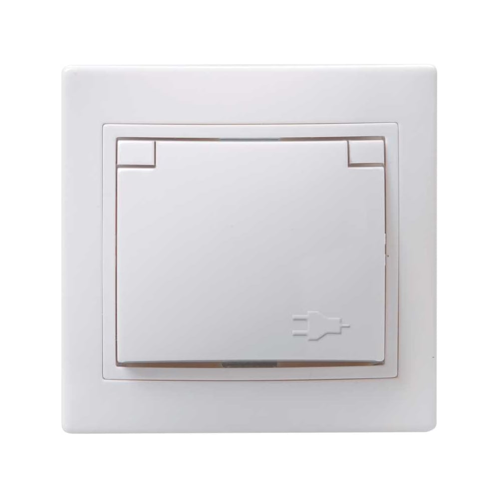 Изображение товара 1-местная розетка IEK РСбш10-3-КБ с защитной шторкой и крышкой