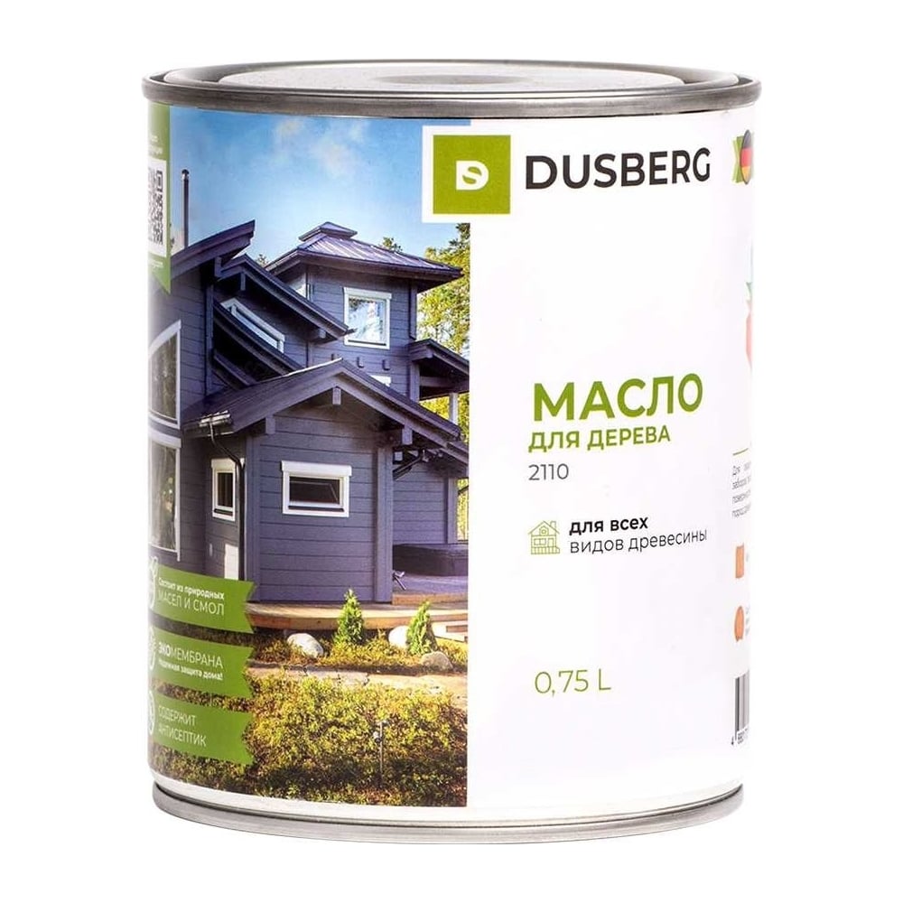 Изображение товара Масло для дерева Dusberg 2110 для фасадов заборов и беседок 0.75 л