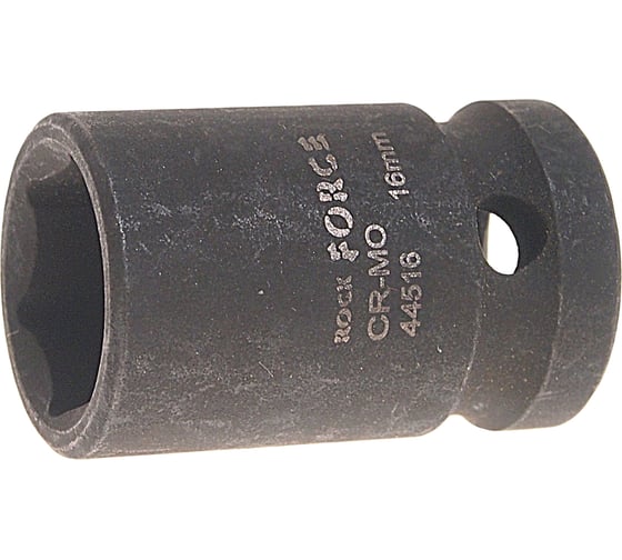 Изображение товара Головка торцевая 6-гранная ударная 16 мм, 1/2", L=40 мм ROCKFORCE RF-44516(8001)