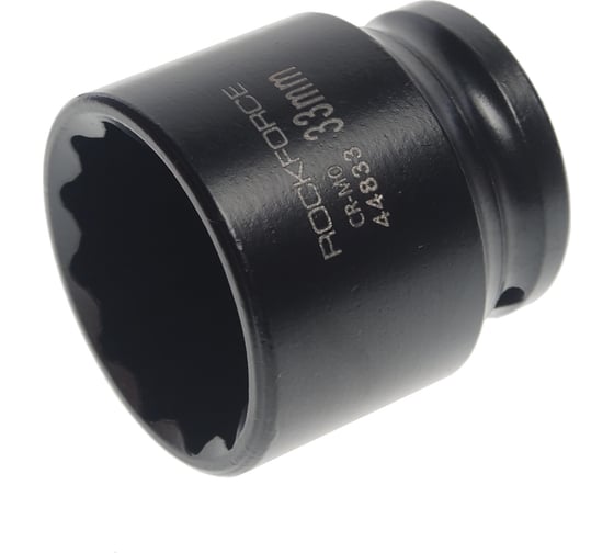 Изображение товара Головка торцевая 12-гранная ударная 33 мм, 1/2", L=50 мм ROCKFORCE RF-44833(28650)