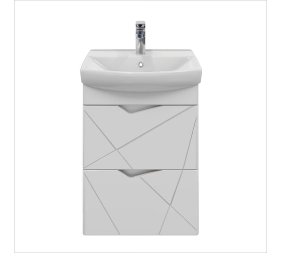 Изображение товара Тумба подвесная Sanstar линни 50 без раковины для ванной комнаты, белая 403.1-1.4.1