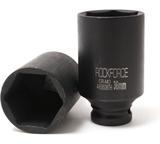 Изображение товара Головка торцевая 6-гранная ударная тонкостенная 36 мм, 1/2", удлиненная L=78 мм ROCKFORCE RF-4458536TH(264)
