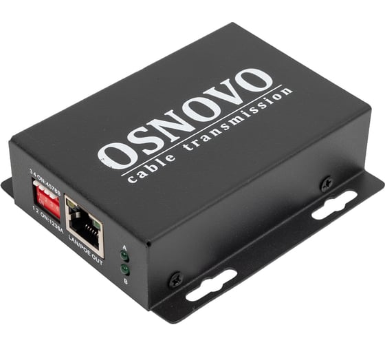 Изображение товара PoE удлинитель OSNOVO E-PoE/1A 10M/100M Fast Ethernet на 400м (до 30W). sct1257