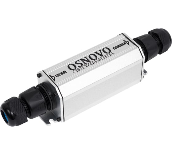 Изображение товара Уличный PoE удлинитель OSNOVO E-PoE/1GW 10/100/1000M Gigabit Ethernet до 500м (до 22W). sct0943