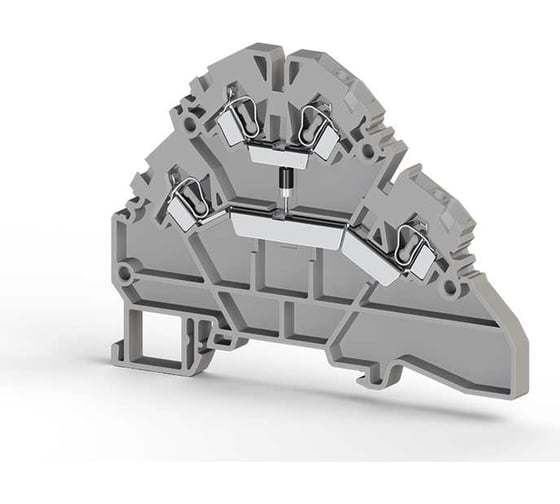 Изображение товара 2-х ярусный пружинный клеммник Klemsan, 2,5 мм.кв., с диодом, (серый); YBK2,5-2FD-A 30 шт. 0.0.0.3.316219