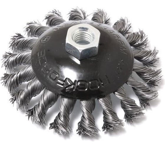 Изображение товара Кордщетка дисковая получаша (стальная витая проволока, 115 мм, в блистере) ROCKFORCE RF-BWD145(29083)