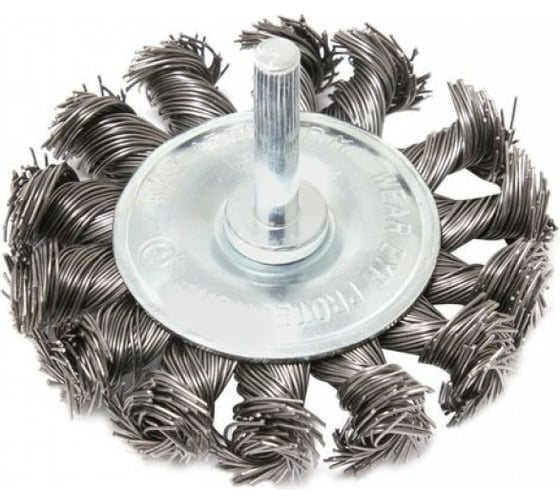 Изображение товара Кордщетка дисковая стальная витая 75 мм, в блистере ROCKFORCE RF-BFR103(29071)