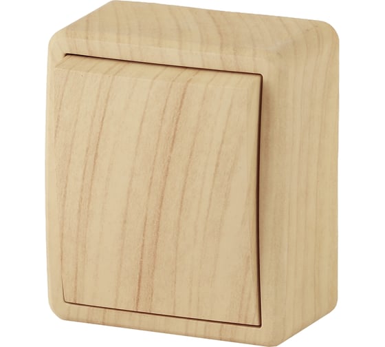 Изображение товара Переключатель ЭРА 11-1203-11 10АХ-250В, IP20, ОУ, Эксперт, сосна Б0020662