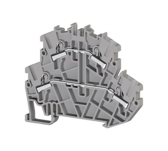 Изображение товара 2-х ярусный пружинный быстрозажимной клеммник Klemsan (Push in), 2,5 мм.кв. (красный); PYK2,5-2F 40 шт. 0.0.0.3.307174