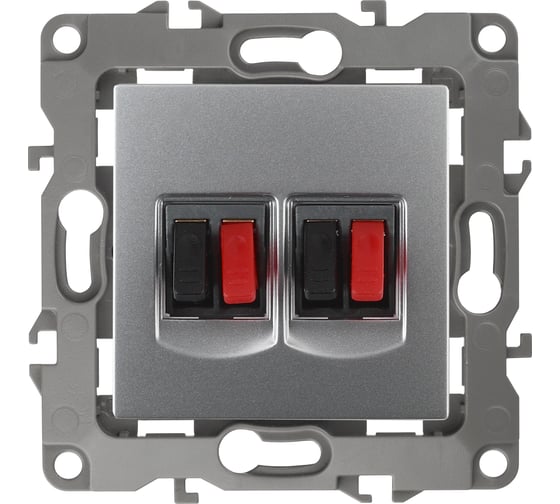 Изображение товара Двойная аудио розетка ЭРА 12-3112-03 IP20, 12, алюминий Б0027463