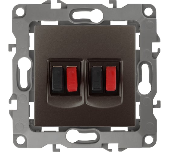 Изображение товара Двойная аудио розетка ЭРА 12-3112-13 IP20, 12, бронза Б0027468