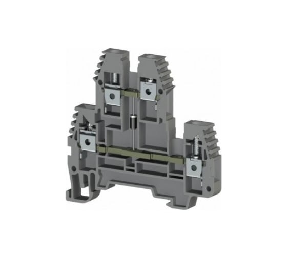 Изображение товара 2-х ярусный клеммник Klemsan 4мм.кв., с диодом, (серый); PIK4ND-B 20 шт. 0.0.0.3.319229