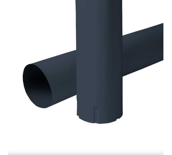 Изображение товара Водосточная круглая труба NIKA RAL 7024, 1 м, термопленка В0000043046