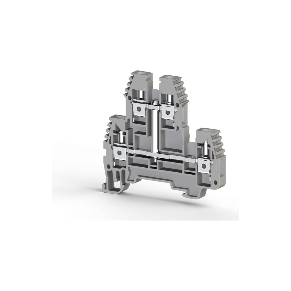 Изображение товара 2-х ярусный клеммник Klemsan 4мм.кв., с внутр.перемычкой, (серый); PIK4NK/NM Серия V0 20 шт. 0.0.0.3.309319