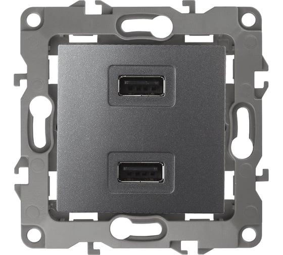 Изображение товара Зарядное устройство USB ЭРА 12-4110-12 230В/5В-2100мА, IP20, 12, графит Б0027497