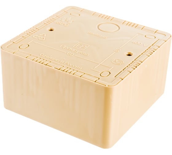 Изображение товара Универсальная коробка Промрукав для кабель-канала 40-0460 безгалогенная HF сосна 85х85х45 1 шт 40-0460-1001