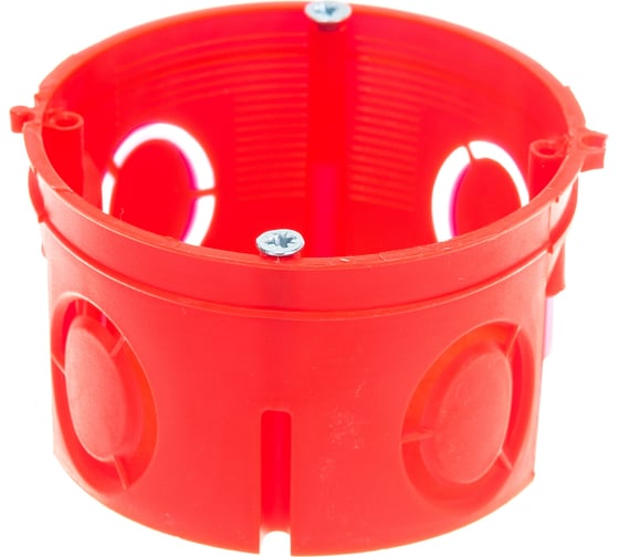 Изображение товара Установочная коробка Промрукав безгалогенная HF 68х42 с саморезами без соединителя 80-0501С