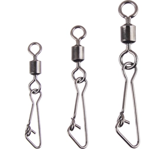 Изображение товара Набор вертлюгов с карабином AZOR FISHING 5шт, №10+2, №12+1, №8+3 148-070