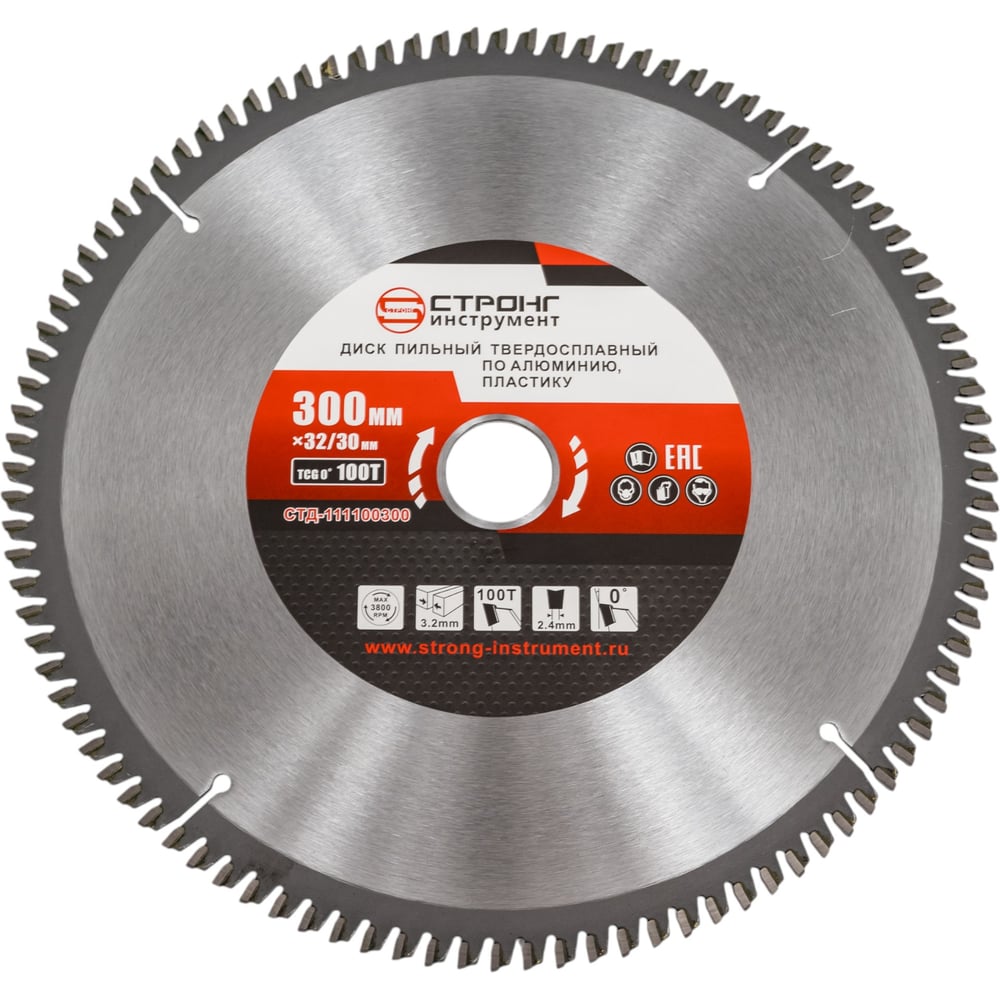Изображение товара Диск пильный по алюминию стд-111 300х32/30 мм, 100Т Strong стд-111100300