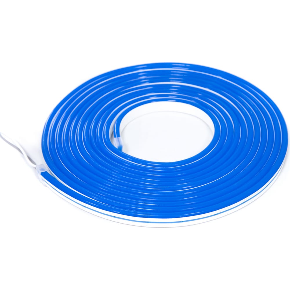 Гибкий неон ELF led pls 100 10m 24v b c w o синий прозрачный провод соединяемая без силового шнура 24вольта