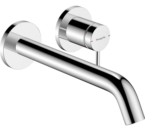 Изображение товара Смеситель для раковины Hansgrohe HG Tecturis S однорычажный, настенный, с изливом 22,5 см, хром 73351000