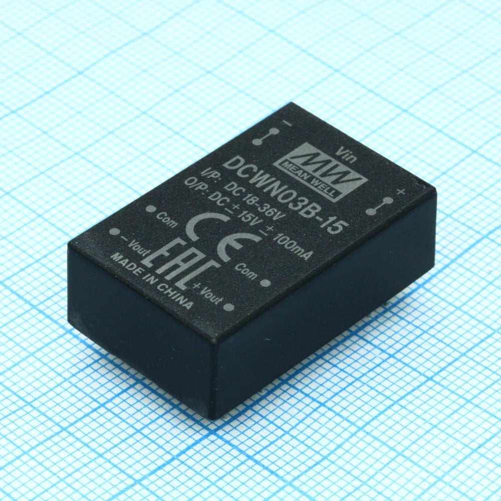 Изображение товара Преобразователь DC-DC Mean Well DCWN03B-12 для надежного питания