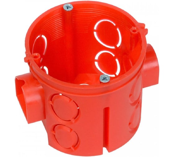 Изображение товара Установочная коробка Промрукав углубленная безгалогенная HF 68х62 с саморезами 80-0510С