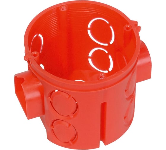 Изображение товара Установочная коробка Промрукав углубленная безгалогенная HF 68х62 с саморезами 80-0510С