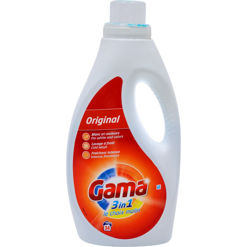 Изображение товара Гель для стирки универсальный Gama Original 1.2л для машинной и ручной стирки