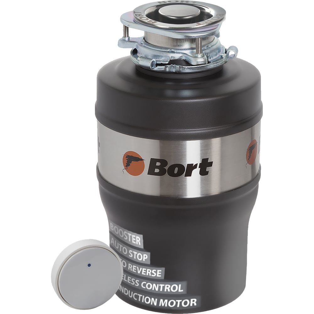 Изображение товара Измельчитель пищевых отходов BORT Alligator MEGA 93417425 нержавеющая сталь