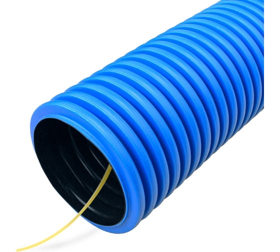 Изображение товара Гофрированная двустенная труба Промрукав ПНД гибкая тип 450 SN12 с/з синяя д110 50м PR15.0034