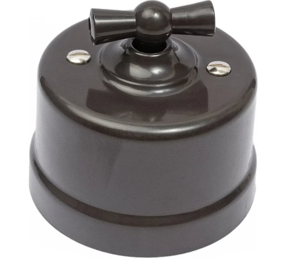 Изображение товара Проходной выключатель Electraline на два положения, коричневый В1-202-22