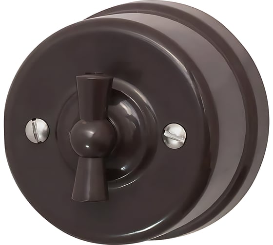 Изображение товара Проходной выключатель Electraline на одно положение коричневый В1-201-22