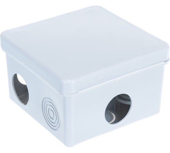Изображение товара Распаечная коробка ЭРА открытой установки КОР 80х80х50мм с гермовводами 7 вх. IP54 Б0037443