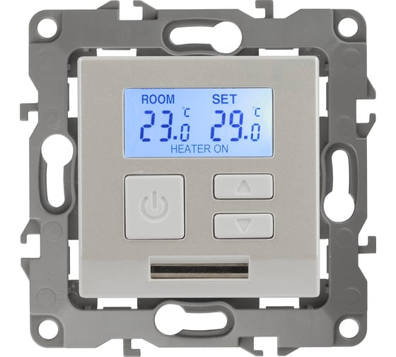 Изображение товара Терморегулятор универсальный 230В, Imax 16А, IP20, перламутр ЭРА 12-4111-15 Б0031280