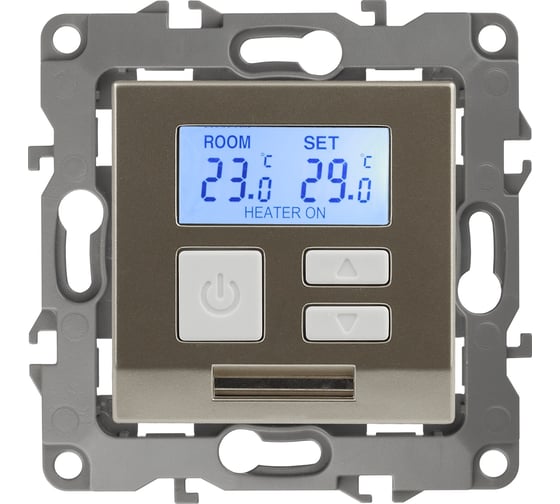 Изображение товара Терморегулятор универсальный 230В, Imax16А, IP20, шампань ЭРА 12-4111-04 Б0031274