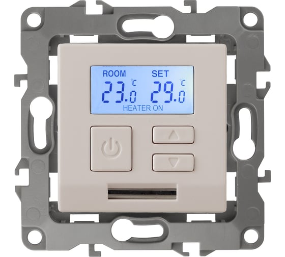 Изображение товара Терморегулятор универсальный 230В, Imax16А, IP20, слоновая кость ЭРА 12-4111-02 Б0031272