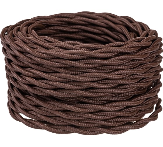 Изображение товара Витой провод-ретро Electraline 2х1,5 коричневый В1-424-72-20