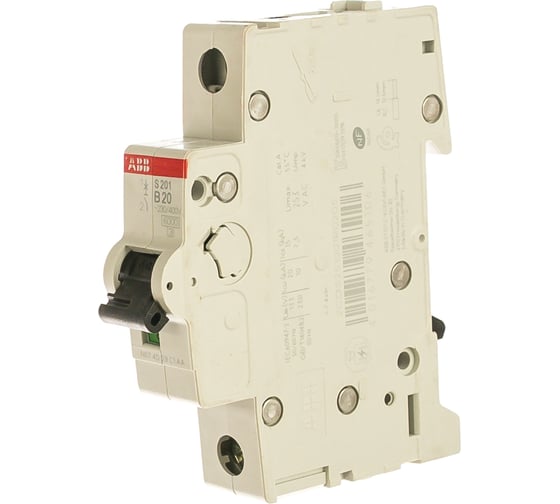Изображение товара Автоматический выключатель ABB S201 1P 20A 6kA 2CDS251001R0205