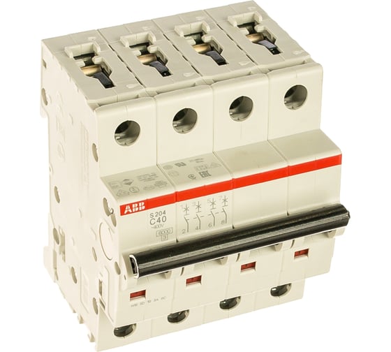 Изображение товара Автоматический выключатель ABB S204 4P 40А 6kA 2CDS254001R0404