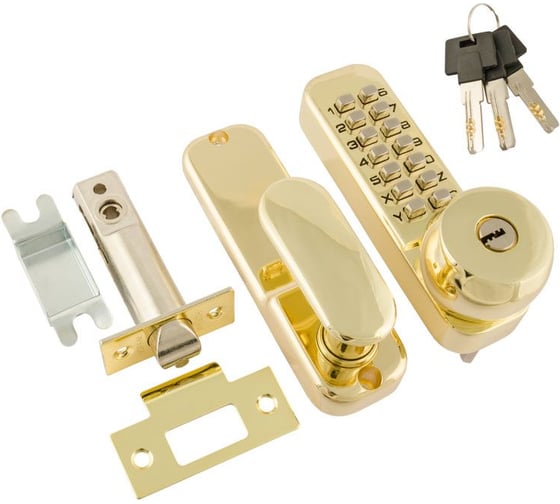 Изображение товара Кодовый замок НОРА-М 370 с фикс. золото 7334