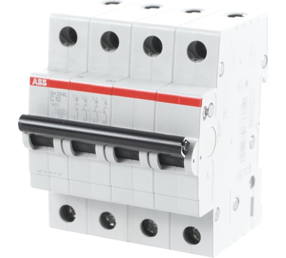 Изображение товара Автоматический выключатель ABB SH204L 4P 10А 4,5kA 2CDS244001R0104