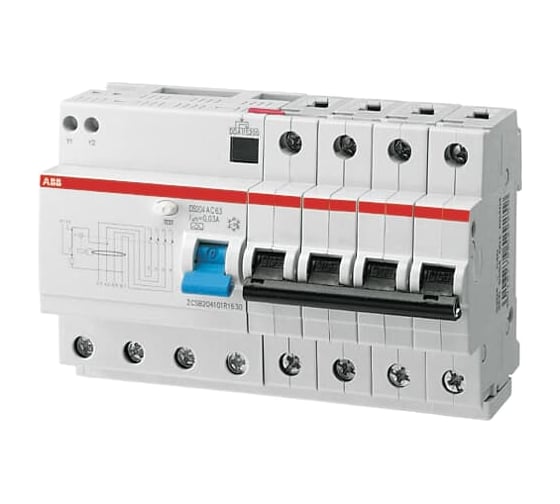 Изображение товара Автоматический выключатель дифференциального тока ABB 8 модулей DS204 AC-C50/0,03 2CSR254001R1504