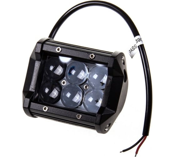 Изображение товара Светодиодная фара SKYWAY OFF ROAD прямоугольная 12V/24V 18W 6000К 6 диодов дальний свет S07201032