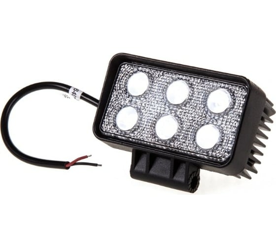 Изображение товара Светодиодная фара SKYWAY OFF ROAD прямоугольная 12V/24V 18W 6000К 6 диодов дальний свет S07201035