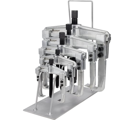 Изображение товара Набор 2-х захватных съемников на подставке NORGAU 5 предметов, 20-250 мм, тип NUP20-SET1-5 065000905