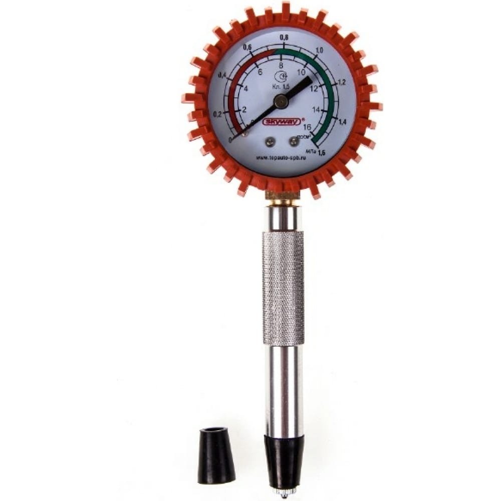 Прижимной бензиновый компрессометр SKYWAY прижимной удлиненный компрессометр газ 406 дв 16v kraft