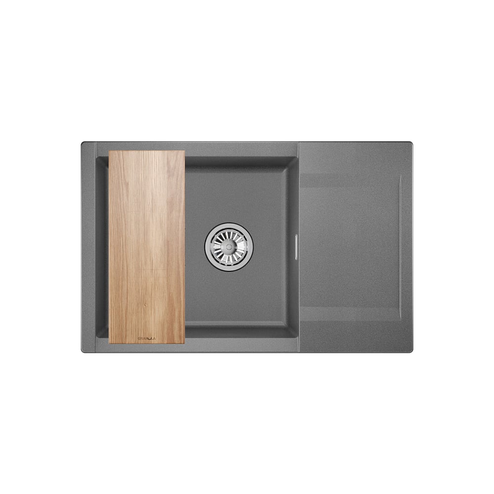 Изображение товара Кухонная мойка GRANULA Estetica 7807 графит врезная прямоугольная кварц