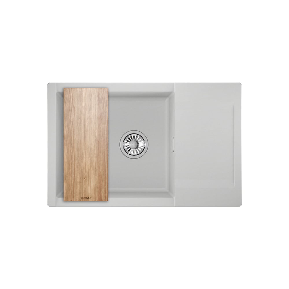 Изображение товара Мойка для кухни GRANULA Estetica 7807 арктик - кварц, прямоугольная, врезная, матовая